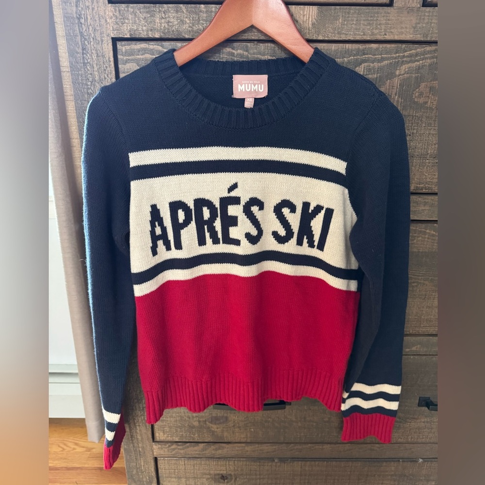 Show Me Your MuMu Après Ski Sweater - Navy, White, and Red